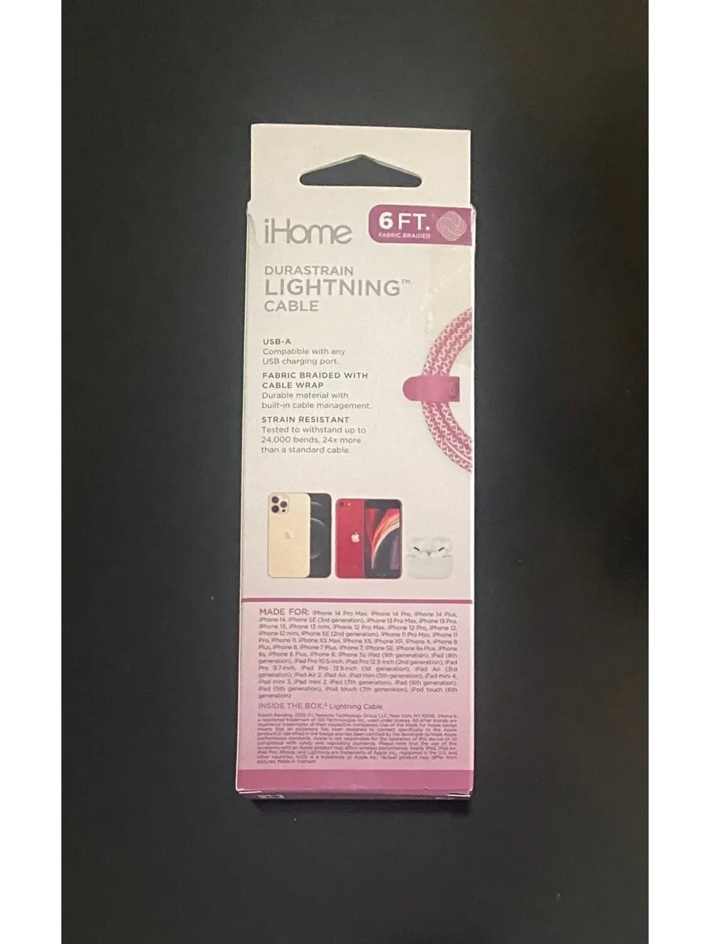 iHome 6ft lightning